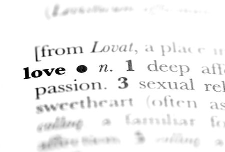 love word definitionの写真素材