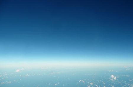 blue sky altitude horizonの写真素材