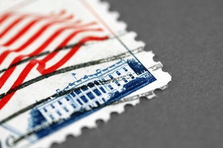 vintage united states postage stamp macroの写真素材