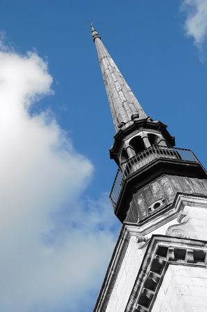 spooky gothic church spire abstractの写真素材