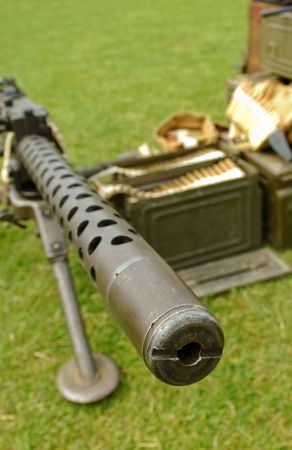 looking down the barrel of a machine gun
