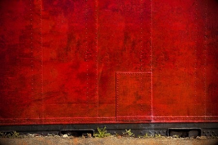 abstract red metal barrier with grunge textureの写真素材