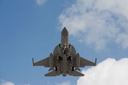 Farnborough International Air Show, Hampshire, UK - JULY 16, 2010: Pakistan Air Force JF-17 making...