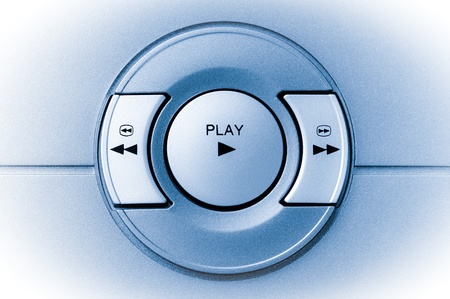 play and rewind buttons on an electronic deviceの写真素材