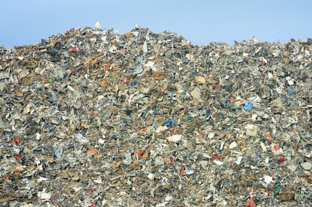 massive pile of decomposing landfill garbage - no visible trademarksの写真素材