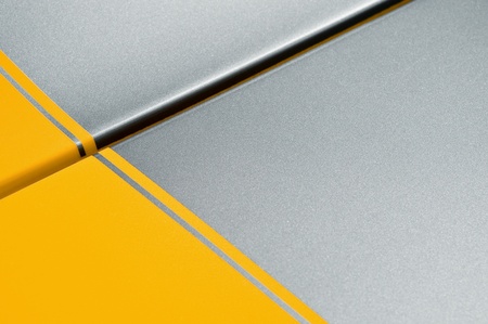 yellow and gray glittering vehicle panel backgroundの写真素材