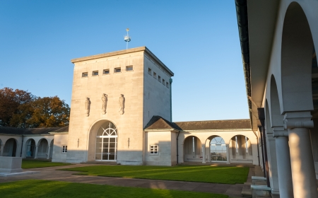 Air Forces memorial dedicated to British Commonwealth personnel lost in air operations between 1939-45  Runnymede, UK on November 23, 2013のeditorial素材
