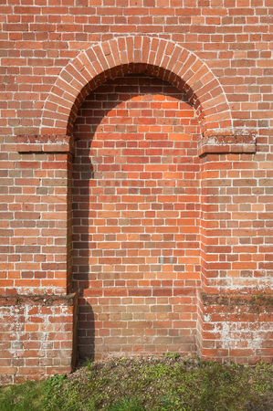 old brick framed doorway with space for copy textの写真素材