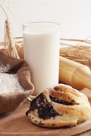 ingredients for the baking of breadの写真素材
