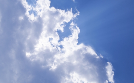 Blue sky with cloudsの写真素材