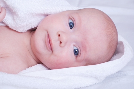 Newborn baby girlの写真素材