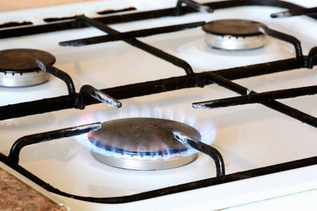 burner gas stove close-up .の写真素材