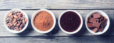 Stages preparation of chocolate from cocoa beansの写真素材