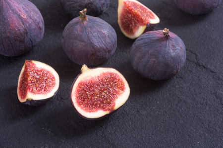 Ripe sweet figs . Healthy mediterranean fig fruit .の写真素材