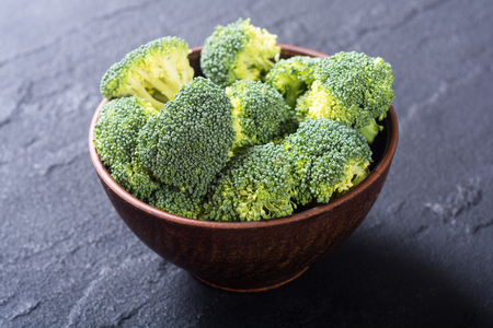 Green broccoli . Healthy vegetable food backgroundの写真素材
