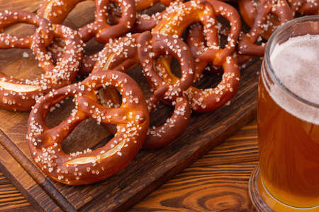 Bretzel - tradition Bavarian snack, to beer festival - oktoberfestの写真素材