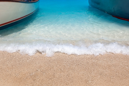 Thailand ocean landscape. Exotic beach view and traditional shipの写真素材