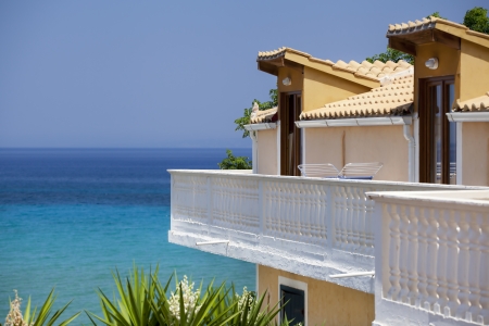 Luxury appartments with a beautiful sea view, Zakynthosの写真素材