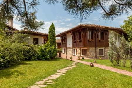 A wood old house from Arbanasi, Bulgaria.のeditorial素材