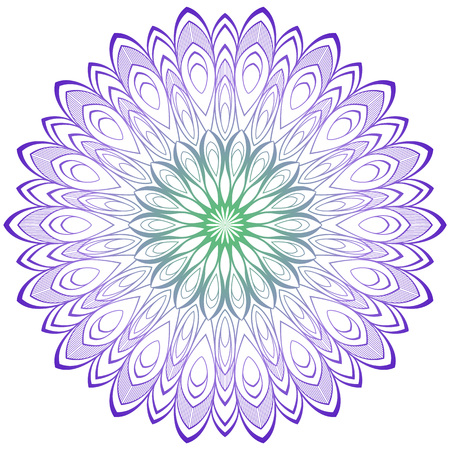 Mandala pattern colored background. Vector illustration. Meditation element for India yoga. Ornament for decorating a greeting. Set of vintage Wedding Invitation cardの写真素材