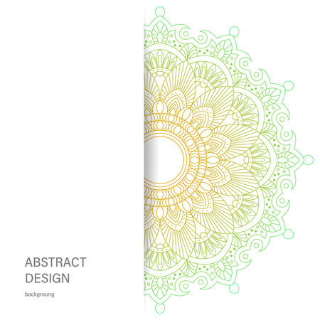 Ornament color card with mandala. Vintage decorative elements. Hand drawn background.のイラスト素材
