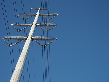 high voltage mono pole transmission lineの写真素材