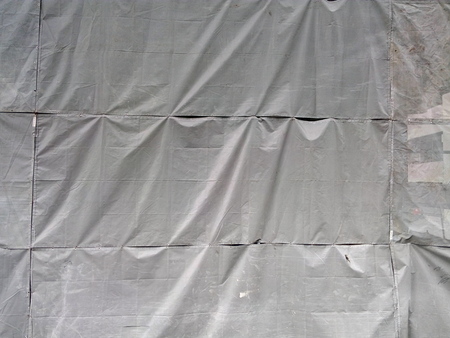 canvas to protect falling object on building construction siteの写真素材