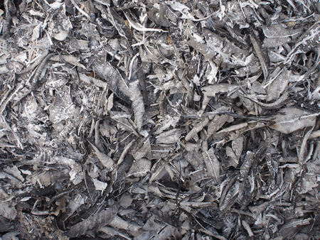 grey ashes from leaf burningの写真素材