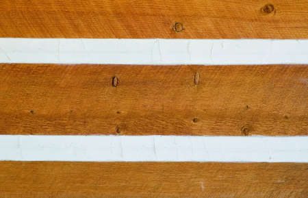 Siding on Log Cabin Sealed by Chinkingの写真素材