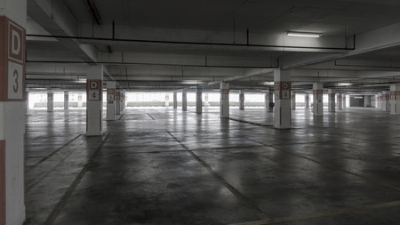 Big parking area in basementのeditorial素材