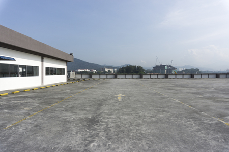 Big parking area in rooftopの写真素材