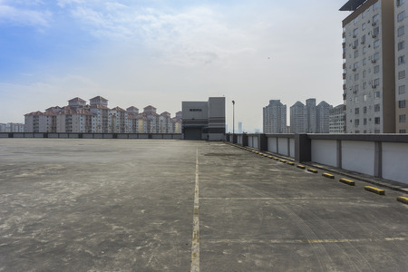 Big parking area in rooftopの写真素材