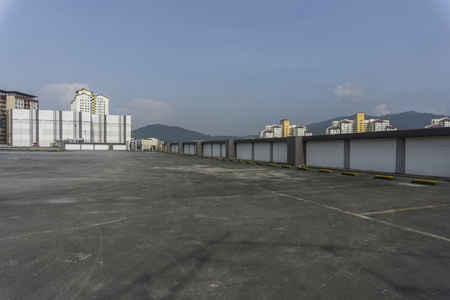 Big parking area in rooftopの写真素材