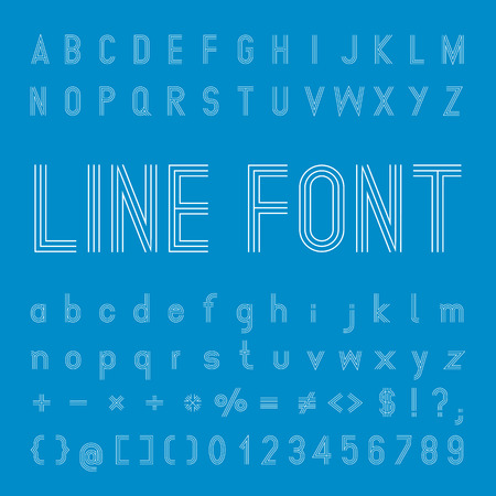 Line Font designのイラスト素材