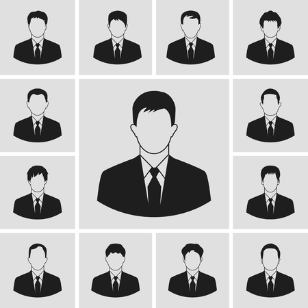 Vector business man icons set designのイラスト素材