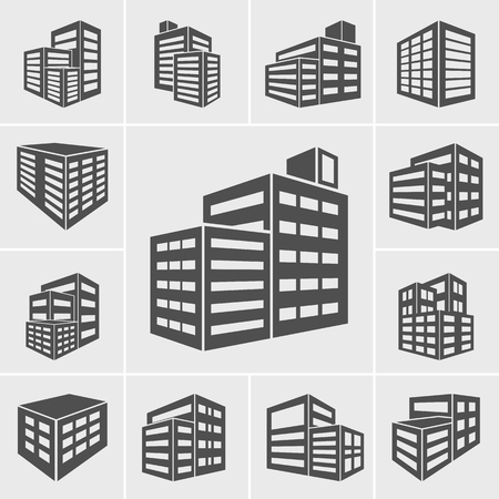Building Icons Vector setのイラスト素材