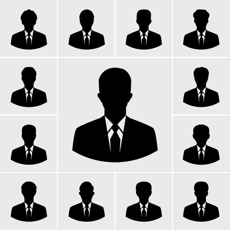 Vector business man icons set designのイラスト素材