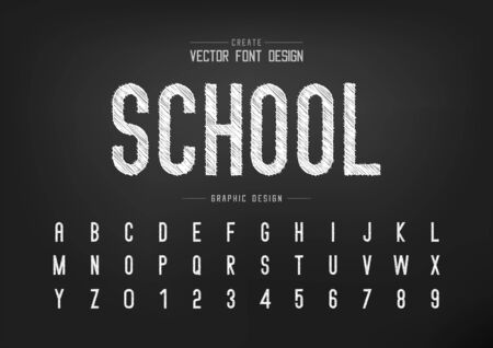 font and alphabetical vector on background, letter and text graphic art design.のイラスト素材