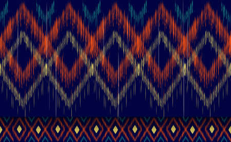 Geometric ethnic pattern, Embroidery craft batik background, Vector element aztec abstract for print