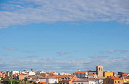 Town of Carcaboso overview, one of the stops on the Silver Route, Caceres, Extremadura, Spainの写真素材