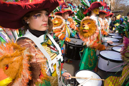 BADAJOZ, SPAIN, MARCH 4: Performer with costumes inspired in The Wizard of Oz film, take part in the...