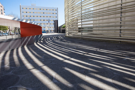 Badajoz, Spain - April 1, 2016: Congress Center Manuel Rojas. Designed by Jose Selgas and Lucia Canoのeditorial素材