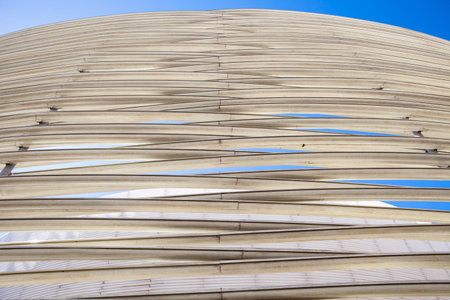 Badajoz, Spain - April 1, 2016: Congress Center Manuel Rojas. Designed by Jose Selgas and Lucia Cano. Fiberglass ringsのeditorial素材