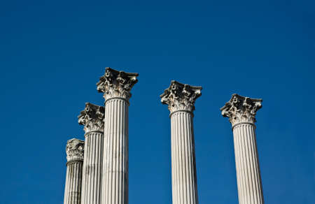 Roman columns of the temple of Cordoba from the street, Spainの写真素材