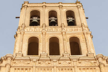 Purisima Concepcion Church bell tower. Hornachos, Extremadura, Spainの写真素材
