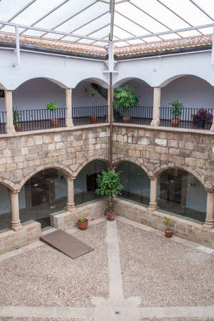 Caceres, Spain - March 30th 2019: San Francisco Cultural Complex. La Malinche Cloisterのeditorial素材