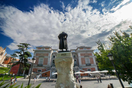 Madrid, Spain - Sept 12th, 2018: The Goya Gate in the north facade of the National Museum of the Prado. Madrid, Spain. This is one of the most important art gallery all over the worldのeditorial素材
