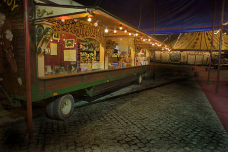 BARCELONA - JANUARY 2: View of the circus facilities before the new spectacle of Raluy Circus, on January 1, 2011 in Barcelona, Spain.のeditorial素材