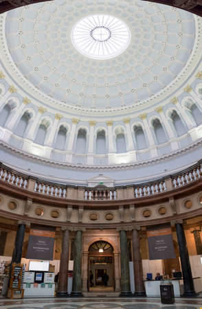 Dublin, Ireland - Feb 20th, 2020: Archeology National Museum of Ireland. main hall domeのeditorial素材
