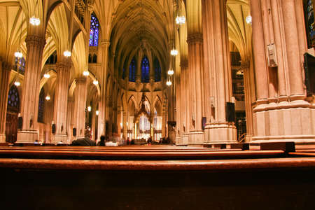Interior of Riverside Church of New York City, USA.のeditorial素材